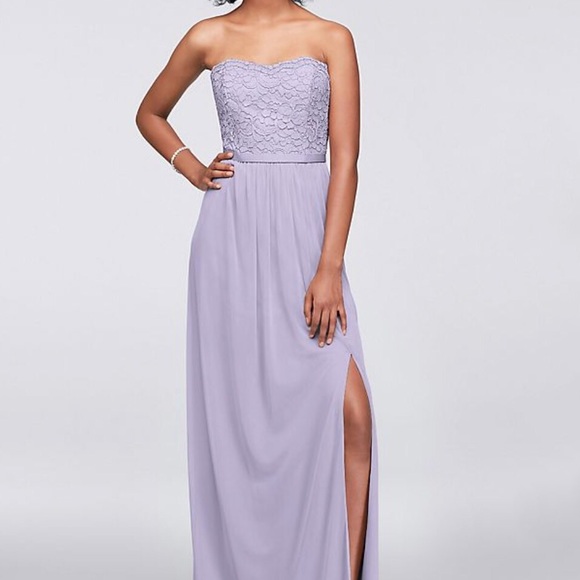 NWT David’s Bridal F18095 Iris, Strapless Dress - Picture 3 of 8